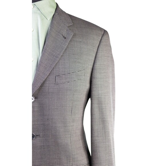 Joseph Abboud Mens Sport Coat Blazer Sport Jacket 3 Button Wool 40R Micro check - Picture 5 of 12